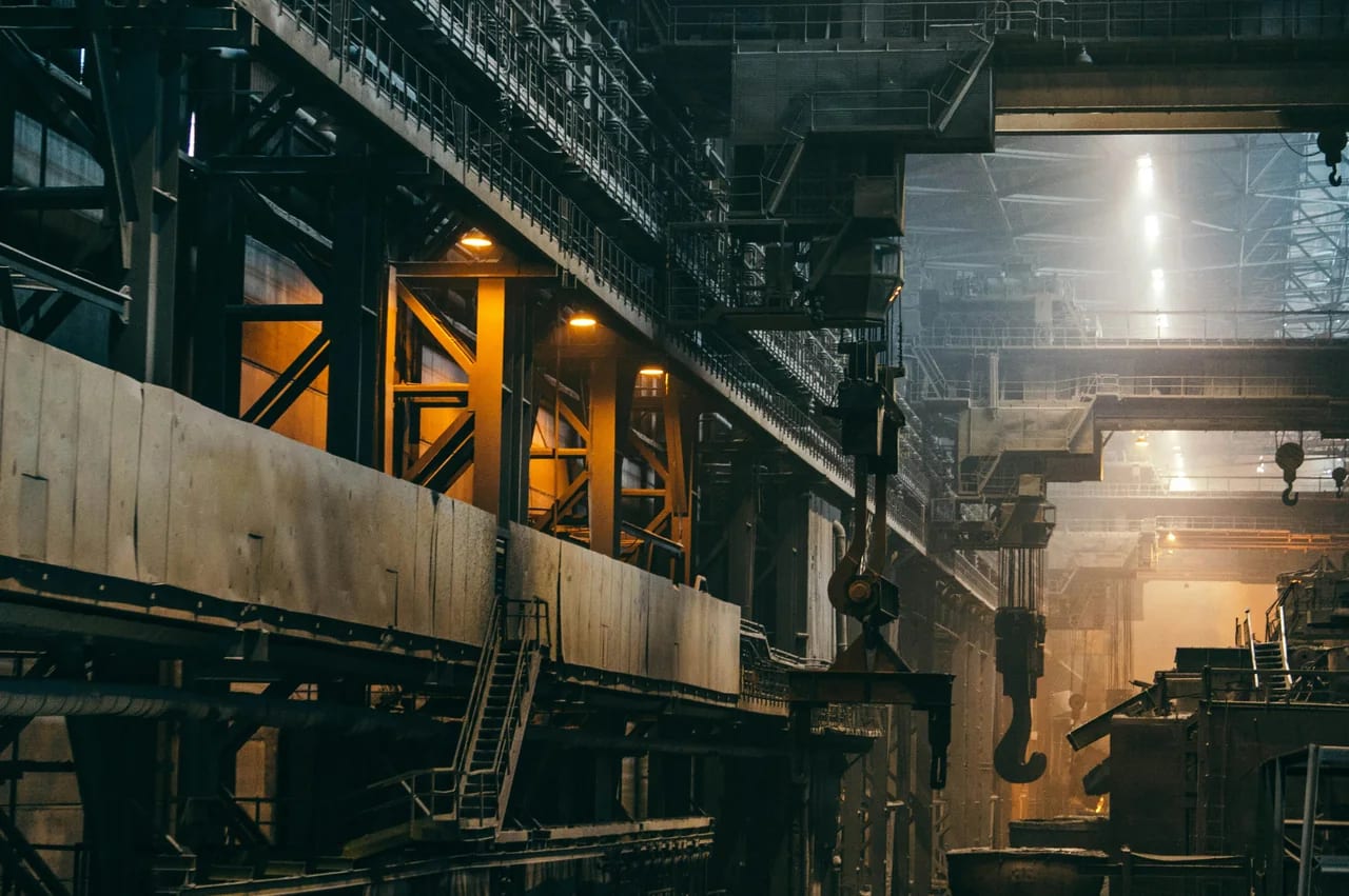 Interior of a large industrial plant